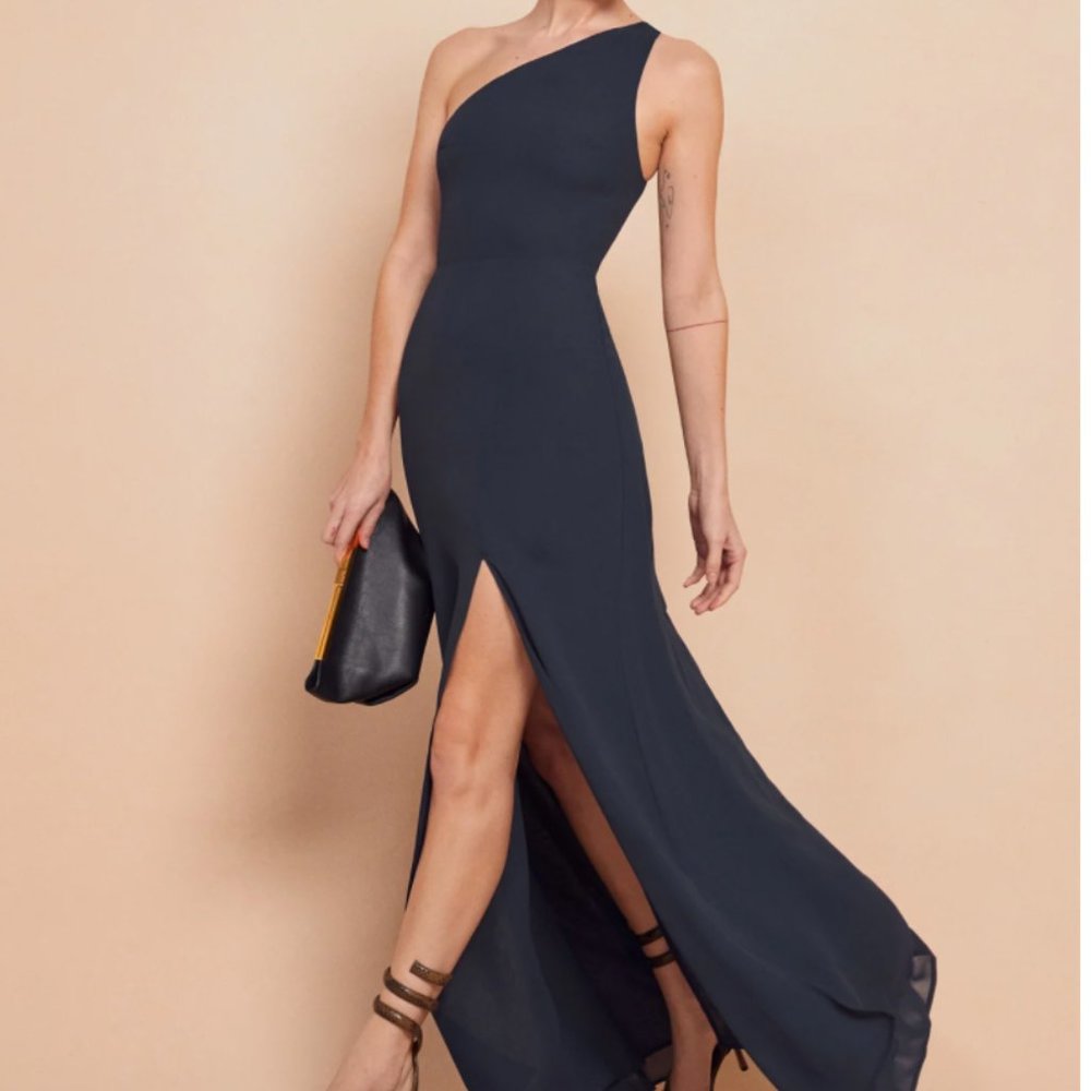 Reformation Evelyn Dress (Navy)